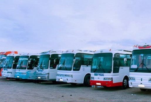 Bus in Lien Khuong airport