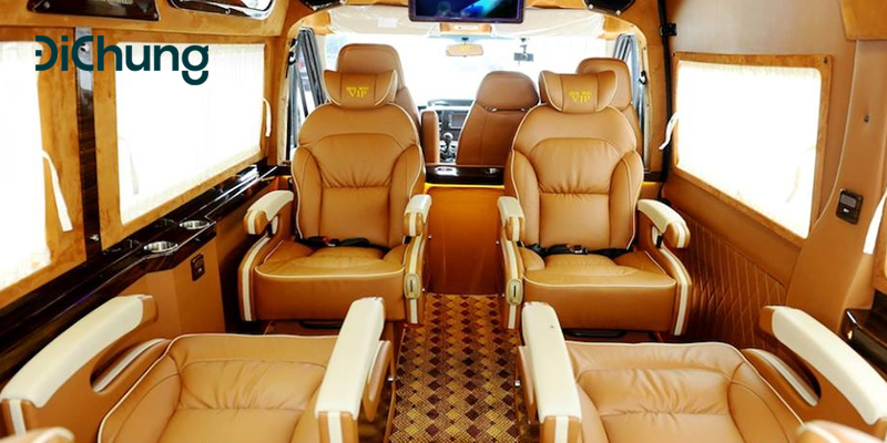 Nội thất xe Limousine Hà Nội Quảng Ninh