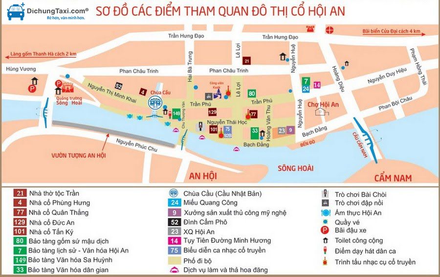 Bản đồ du lịch Hội An - Đà Nẵng