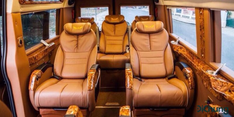 Nội thất bên trong xe Hà Nội Sapa Limousine 